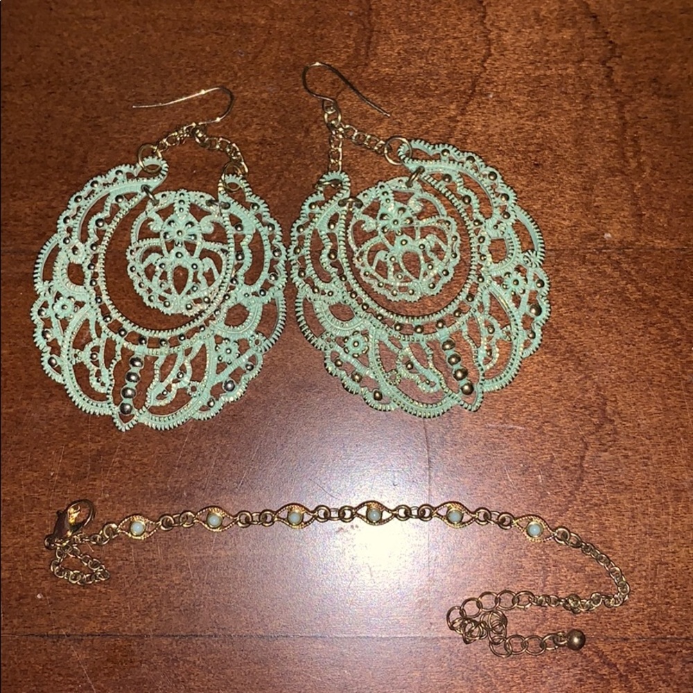 Earrings and Bracelet